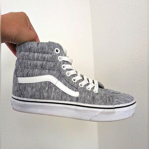 high top Vans in grey, size 6
